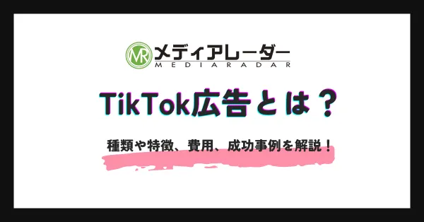 【【最新】TikTok広告とは？種類や特徴、費用、成功事例を解説！